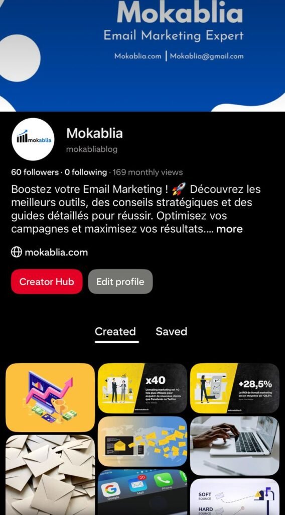 coller un lien de son sur Pinterest 